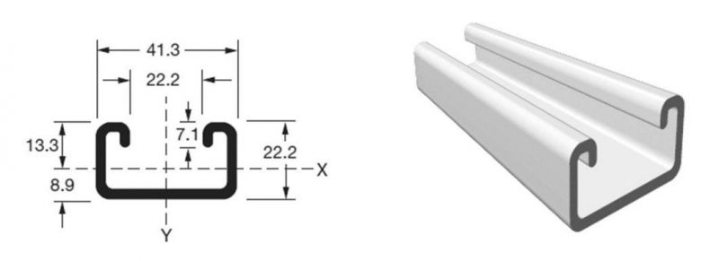 Slotted C and U Type Strut Channel