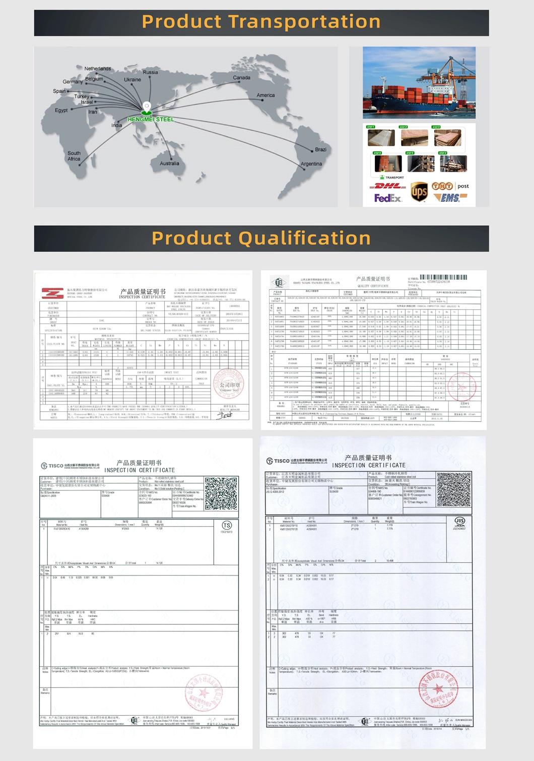Factory Customize 2b Finish Inox Plate 201 403 Stainless Steel Sheet