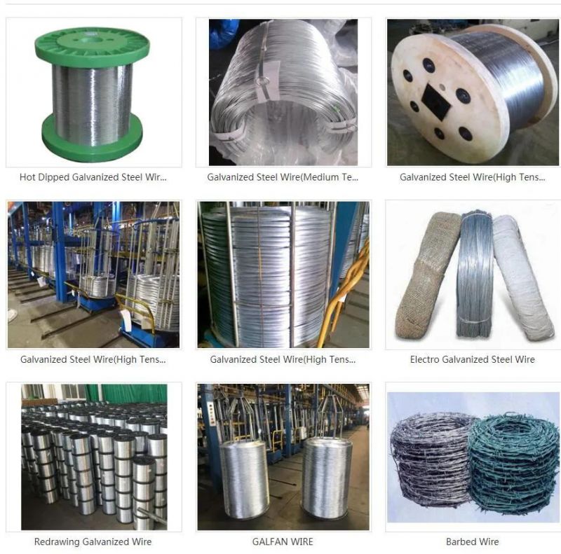 0.3-4.0mm Hot Dipped Galvanized Steel Wire for Armoured Cable System