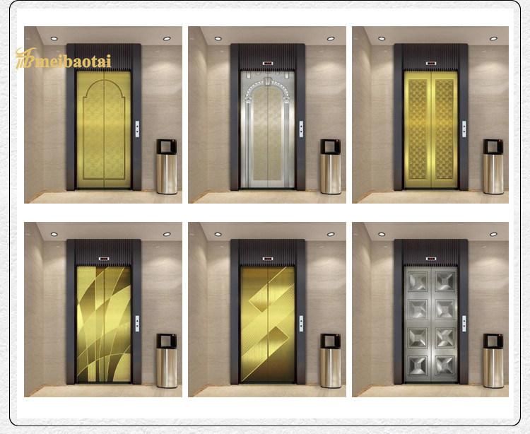 Foshan 304 Gold Coated Etched Stainless Steel Sheet for Elevator Door