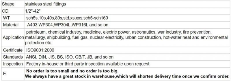 Seamless Butt Welded Hot Formed 3D Sch40 4 Inch 90 Degree Stainless Steel Bend Pipe