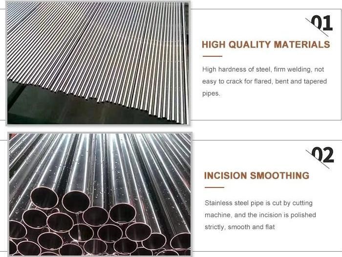 ASTM 316L 304 1.4301 316 310S 321 2205 2507 Bright Seamless Stainless Steel Pipe Tube for Construction
