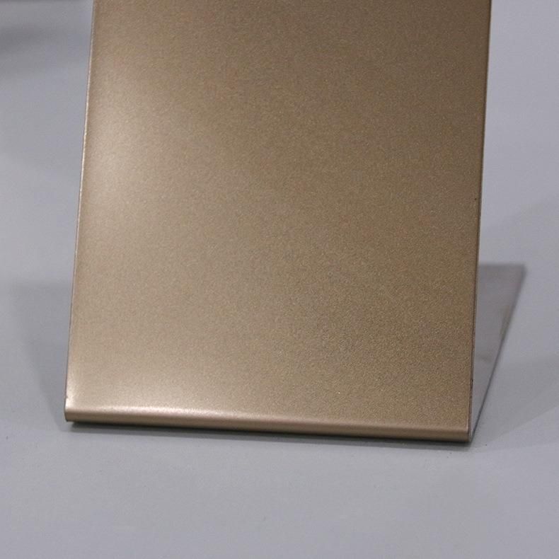 Champagne Color Sand Blasted Stainless Steel Decorative Sheet