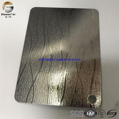 Ef233 Original Factory Hotel Decoration Roofing Sheets 316 0.7mm Silver Coil Embossing Stainless Steel Sheets