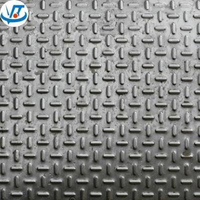 Ms Mild Steel Checkered Steel Plate 6mm Thickness Black Iron Diamond Steel Plate Sheet Coil