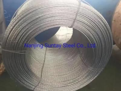 1X3 1X7 1X19 1X37 Ground Galvanized Steel Wire Strand for 0.7-4.8mm Size