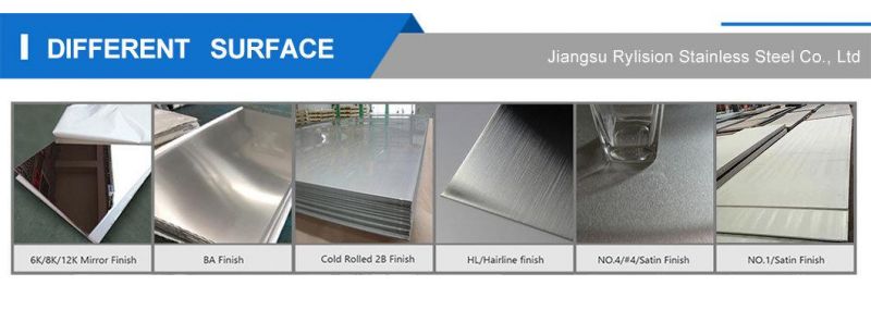 Hot/Cold Rolled ASTM 201 202 304 304L 316 316L 310S 309S 321 430 Stainless Steel Sheet with No. 1 2b Ba Hairline Mirror Decorative Surface