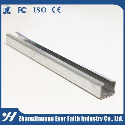 C and U Slotted Perforated Galvanized Shaped Steel Profile Strut Channel