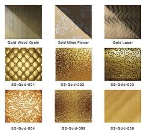 China Supplier 201 304 316 Golden Brush Stainless Steel Plate