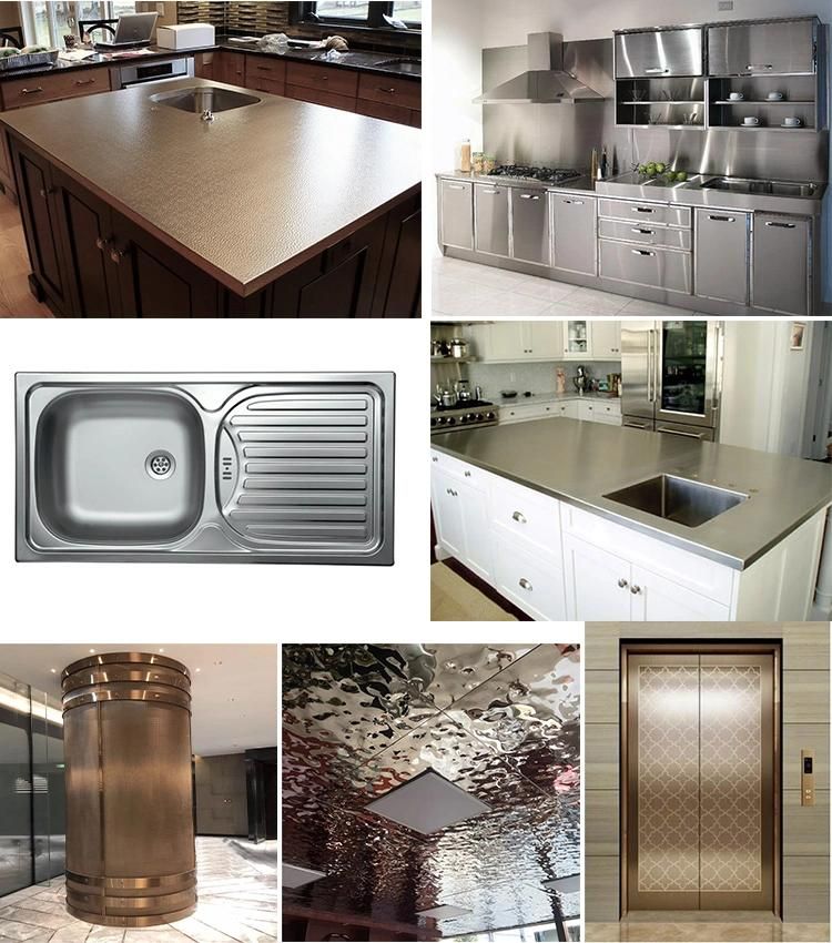 High Quality Water Ripple Stainless Steel Sheet with Golden Hammered Finish