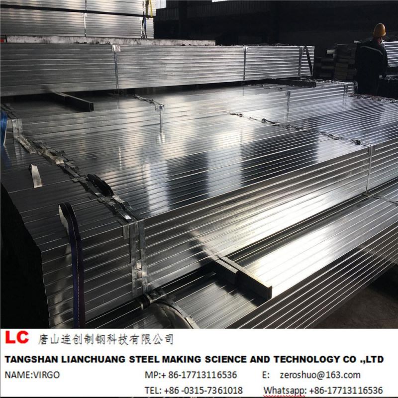 Pre Galvanized Steel Hollow Section Zinc Cotating 40-60 GM