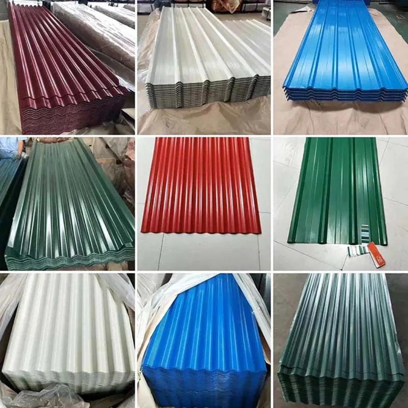 Zinc Coated Colorful Corrugated Steel Roofing Sheets PPGI Corrugated Sheet