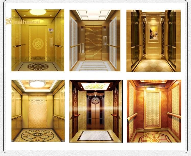 1219X2438mm 0.95mm Mirror Gold Silver Design Plate Hotel Elevator Lift Decoration Plate High Grade 304 316 Stainless Steel Plate Popular in Dubai