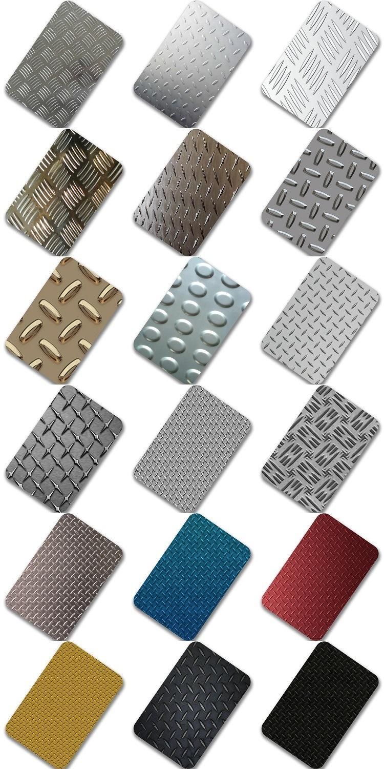 Checker Plate Outdoor Chair Material 1219*2438mm 0.65mm Thickness Plate Grade 201 304 Stainless Steel Plate in Public