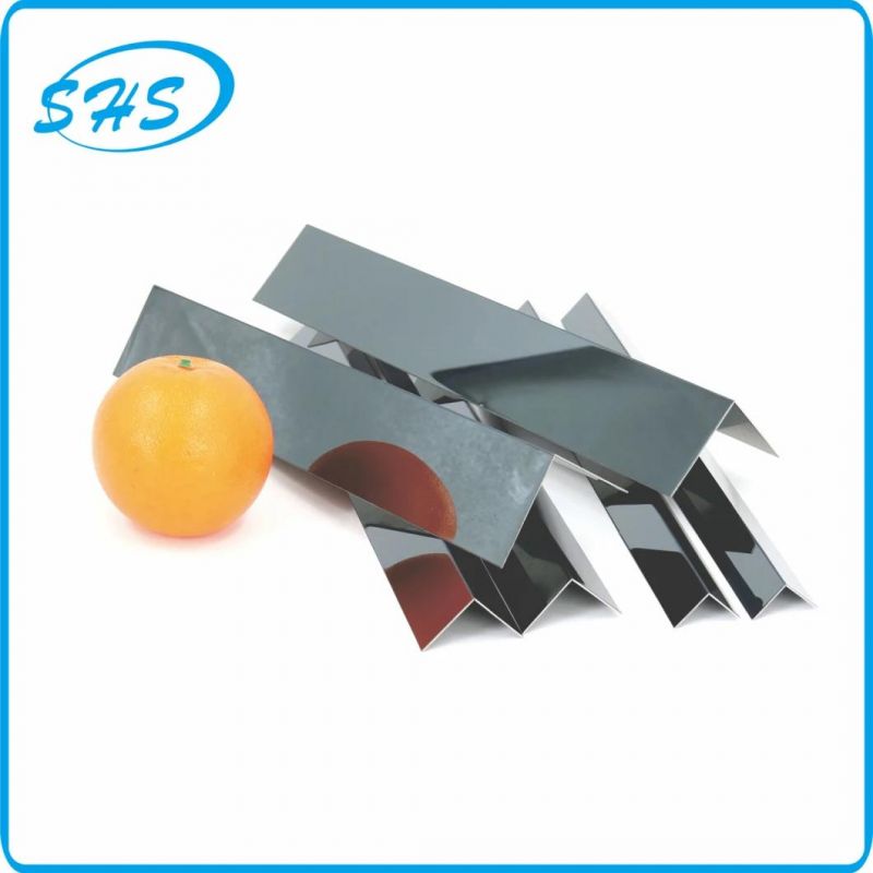Stainless Steel Angles with Ti-Black Color 800 G Mirror Finish as Protector for Wall Corner