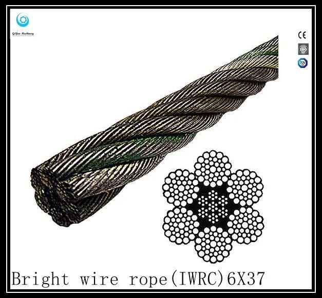 Bright Steel 6X37 Iwrc Wire Rope Eips