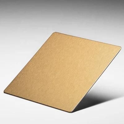 Cost-Effective 304 Stainless Steel Rose Gold Hairline Finish Customized Decorative Sheet for Wall Panel