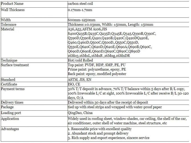 250mm Thick ASTM A36 A53 Mild Steel Plate Types of Iron Sheets