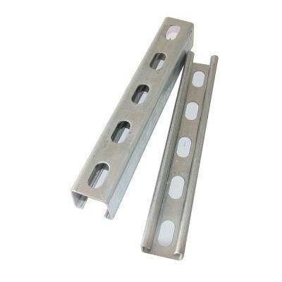 Slotted Galvanized C and U Shaped Steel Profile Strut Channel