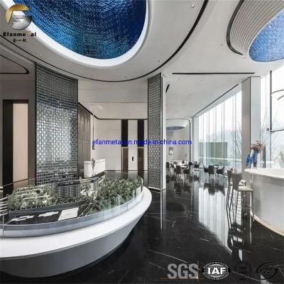 Ef201 Original Factory Decoration Projects Ceiling Silver Mirror Embossed Water Ripple Stainless Steel Sheets