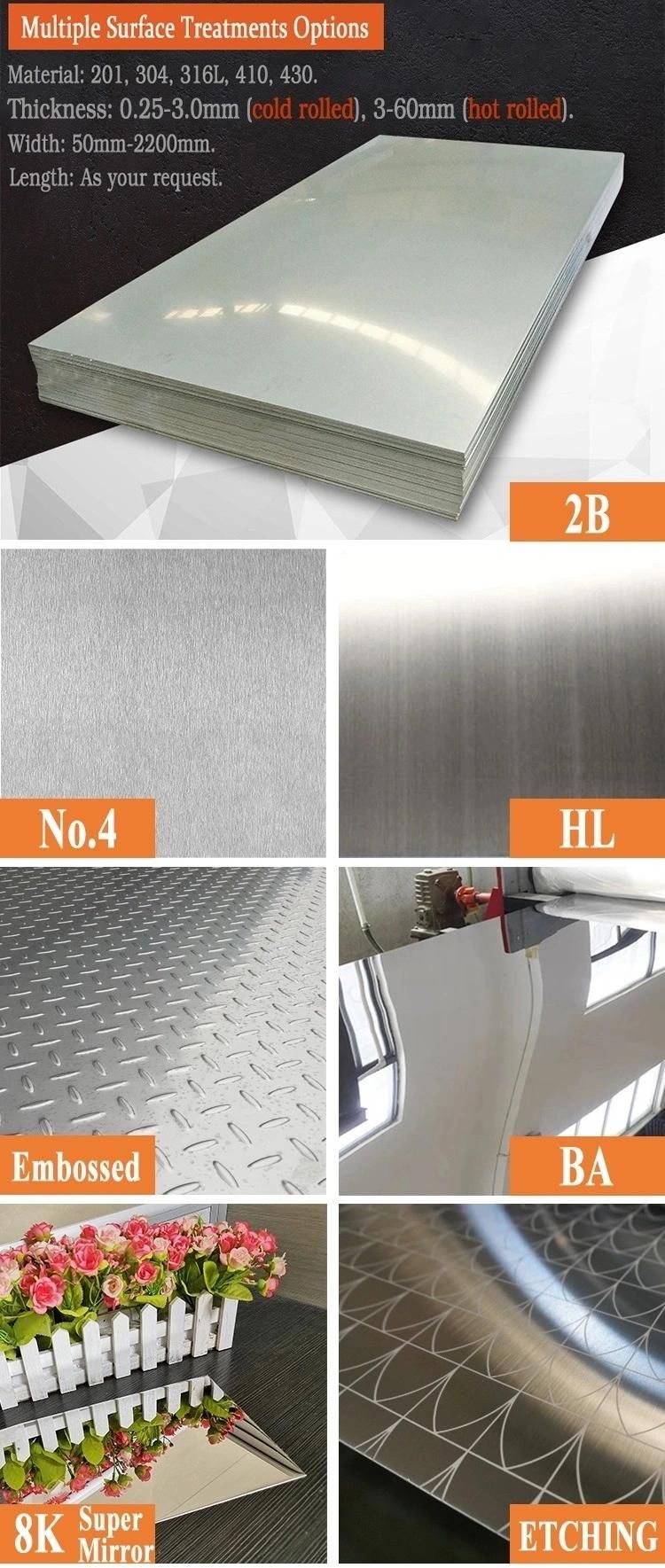 Stainless Steel Plate Sheet Grade 201 304 310 316 316L