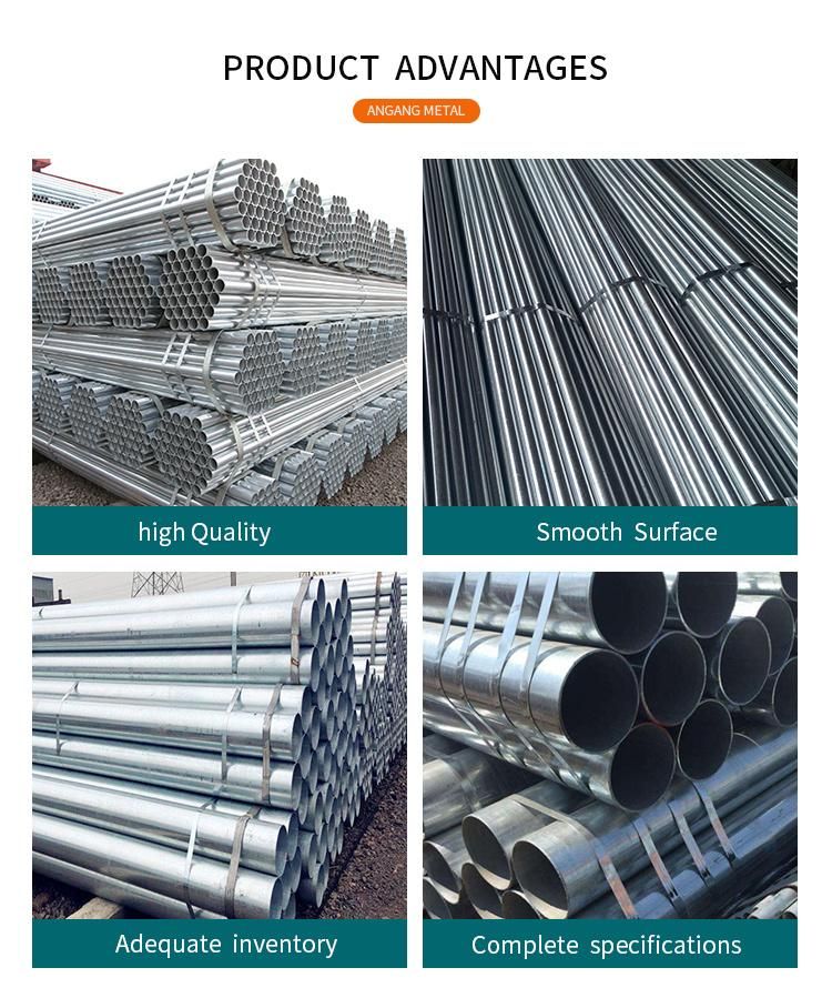 Promotional High Quality Price Q235B Round Carbon Steel Galvanized Pipe