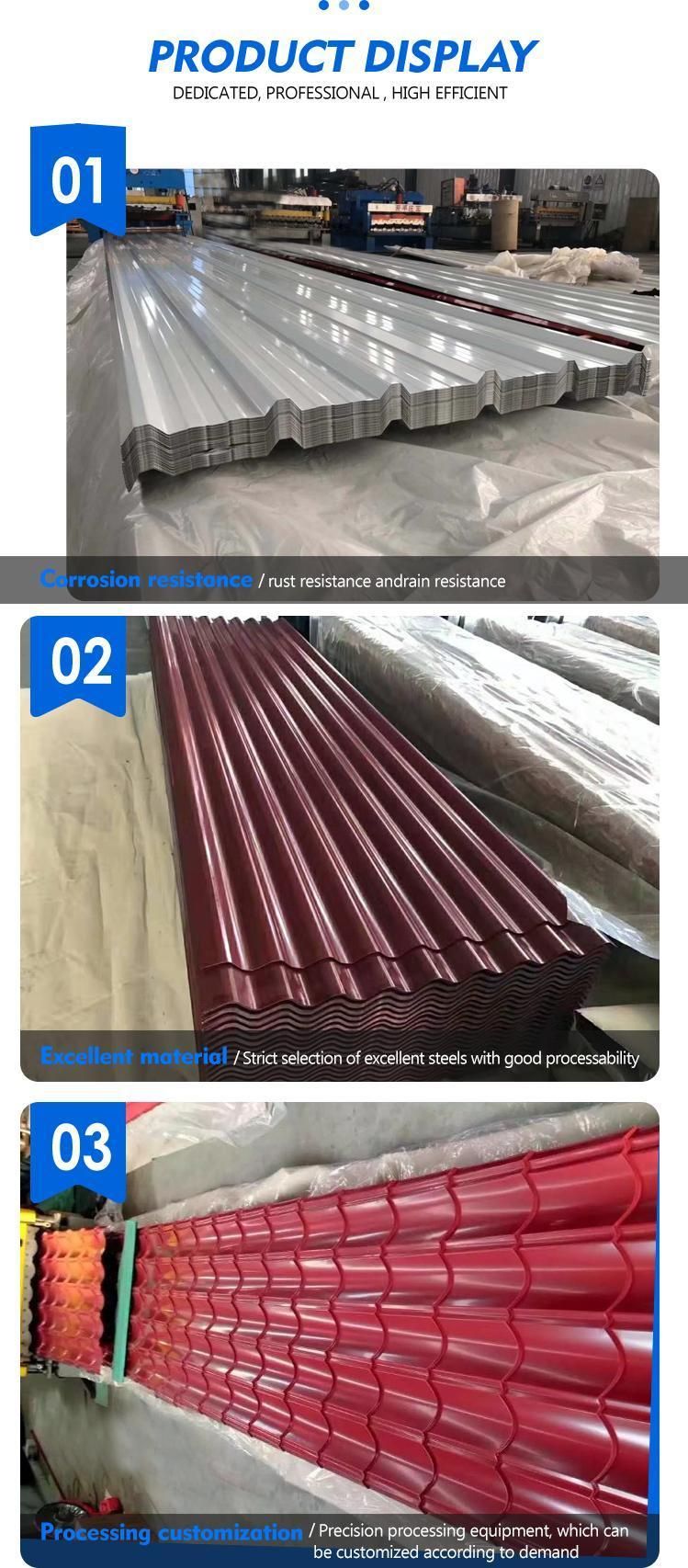 24/26/30/35 Gauge Z40 African Ibr V Shape T Shape Trapezoidal Zig Zag PPGI Roofing Profile Sheet Tile Pre-Painted Metal Galvanized Roof Sheet