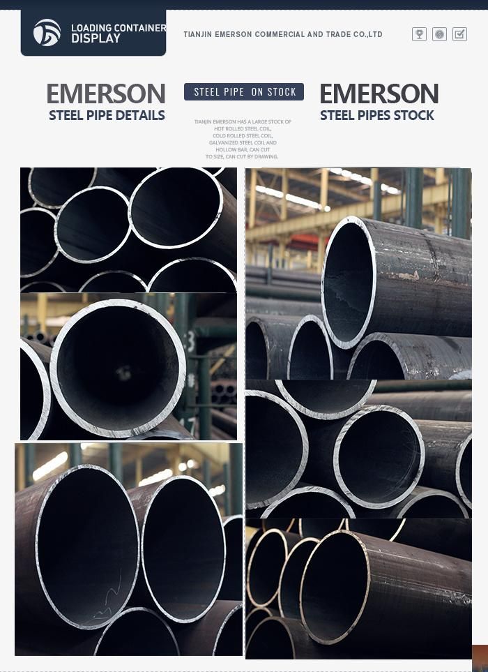 ASTM A53 Schedule 40 Black Carbon Round Steel Seamless Pipe