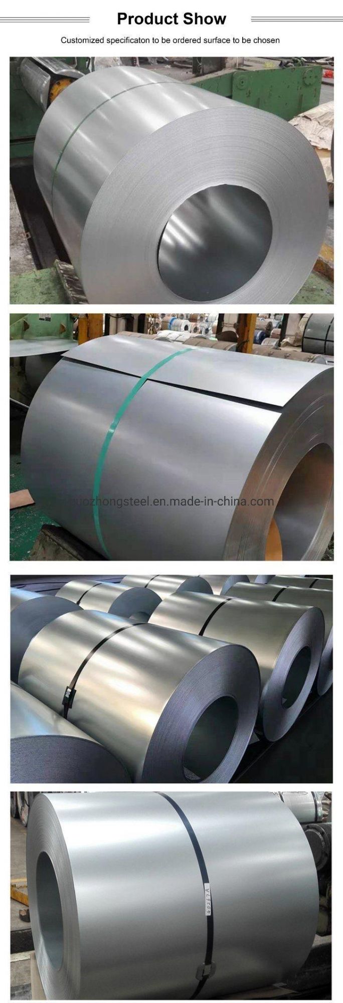 Custom Sized PPGI Coil ASTM Galvanized Carbon Alloy Steel Coil in Stock