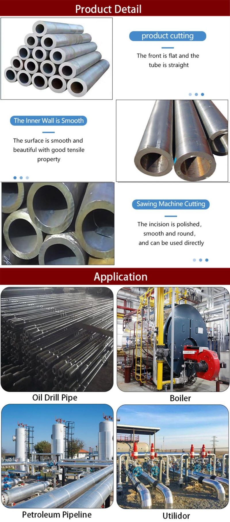 150mm 200mm 300mm Diameter Seamless Steel Pipe and Tube Price List