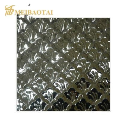 1220X2440mm 0.75mm Decorative Wall Panel Anti-Fingerprint Coating Pattern Stamped Design Decorative Plate 304 Stainless Steel Plate