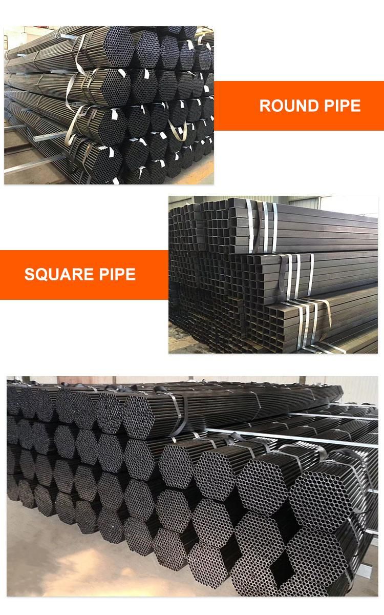 Tianjin Factory Steel Pipe Black Steel Tube Hot Rolled Carbon Steel Pipe Price for Wholesales Metal Tube Iron Pipe
