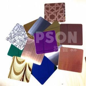 Stainless Steel Sheet for Decoration No. 4 Satin Hairline Finish PVD