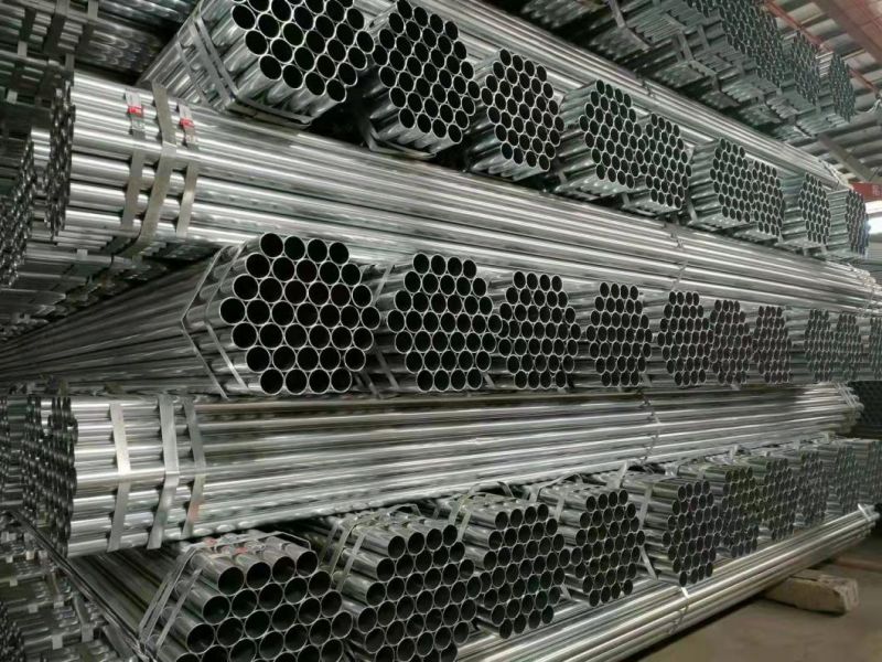 BS1387 ASTM 1.5" 2" Pre Galvanized Gi Galvanized Greenhouse Pipe Galvanized Steel Pipe
