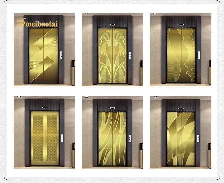 1219X2438mm 0.95mm Mirror Gold Silver Design Plate Hotel Elevator Lift Decoration Plate High Grade 304 316 Stainless Steel Plate Popular in Dubai