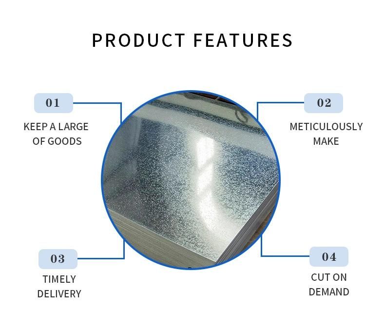 Zinc 30-300 G Thickness 0.1-3.0 mm Galvanized Steel Sheet Price Dx51d +Zn Steel Sheet Coil G400 Galvanized Coil Gi Steel Coil 0.13mm Zinc Galvanized Steel Sheet
