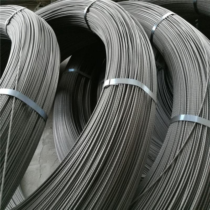 4.0mm/4.8mm/5.0mm/6.0mm/6.25mm/7.0mm/8.0mm/9.0mm ASTM/JIS/En/GB High Tensile Strength Spiral/Indented/Smooth Prestressed Concrete/PC Steel Wire