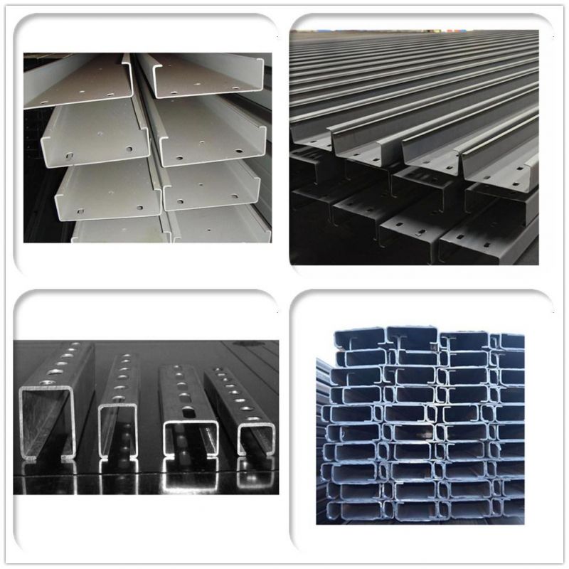 Steel Frame Cold Bending Formed C Type Steel Channel with Holes