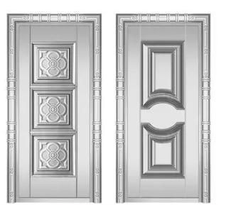 Various Styles Latest Design China Supplier Luxury Style Fancy Steel Exterior Door Skin HDF Metal Door Skin Sheet Price