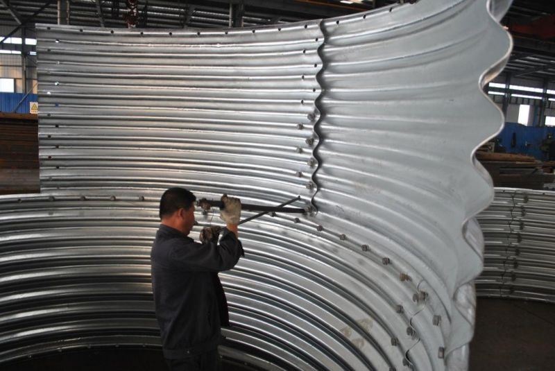 Bridge Underground Bunker Corrugated Galvanized Metal Culvert Steel Pipe CMP