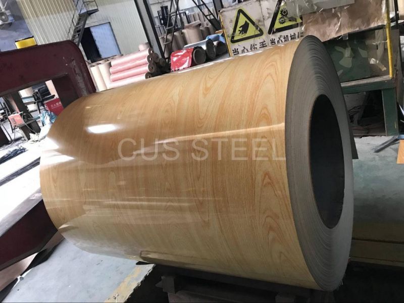 Wooden Grain Galvanized Steel Coil/Wood Pattern Zinc Coated Coil