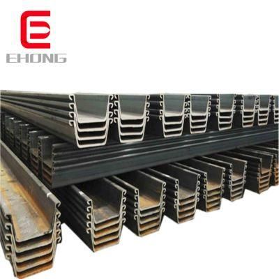 Sy390 Grade Hot Rolled Steel Sheet Pile PU Type Sheet Pile with Dimension 400X100X10.5mm 600X210X18mm