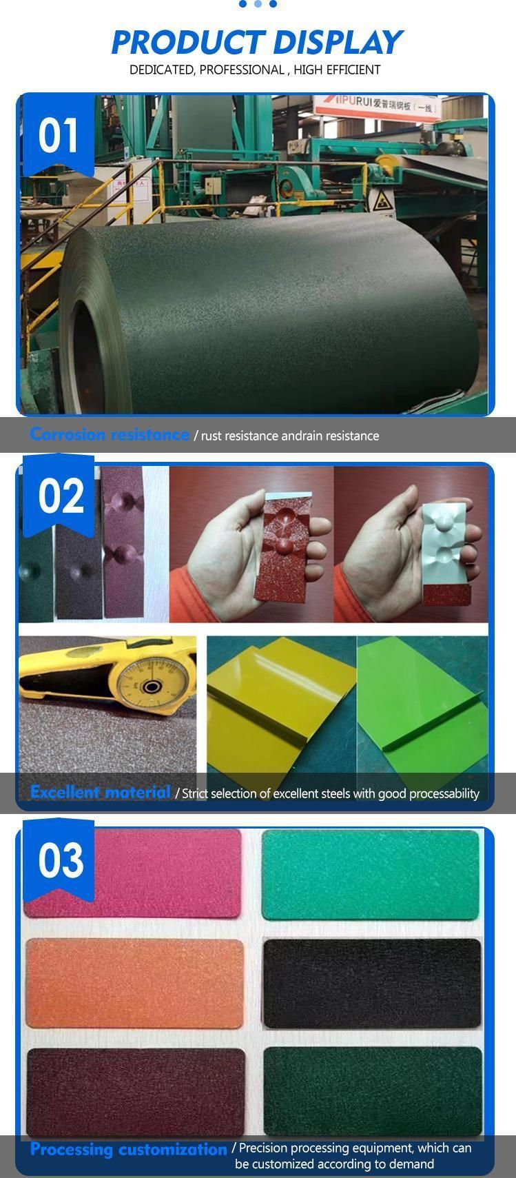 Dx51d+Z ASTM Z80 Az150 Matt/Wrinkle/Embossed PPGI PPGL Coil Prepainted Galvanied Steel / Wrinkle PPGL Colour Coated Steel Coil for Decoration Material