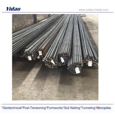 High Tension Fully Thread Steel Bar Psb830 for Soil Nailing or Soil Anchor